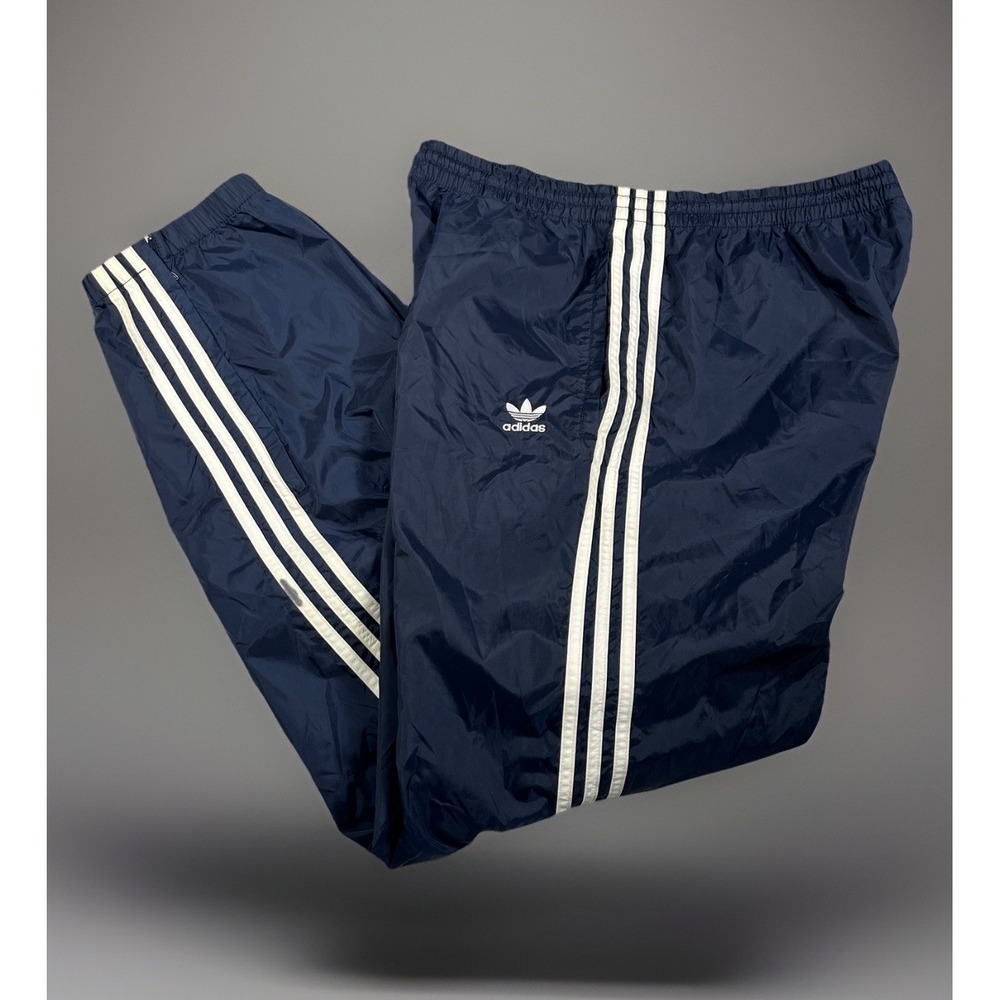 Vintage '90's Adidas Trefoil Windbreaker Track Pants Men XL Zip Ankles *Rare